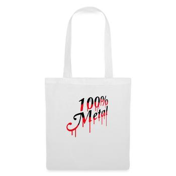 100% Pour-Métal Musique Timbre Graffiti Drops - Sac en tissu - blanc - Devant