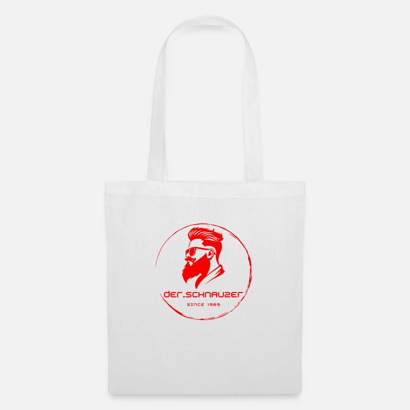 der_schnauzer rot - Stoffbeutel - Weiß