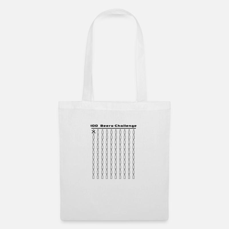 100BeersChallenge - Stoffbeutel - Weiß