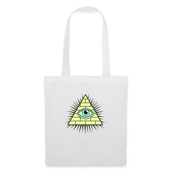 Pyramide des Illuminati - Sac en tissu - blanc - Devant