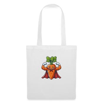 Carotte super musclé - Sac en tissu - blanc - Devant