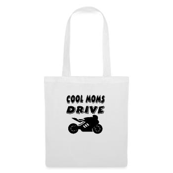 motocyclette - Sac en tissu - blanc - Devant