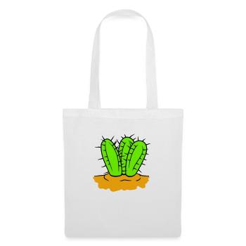 3 Plantes de cactus Épineux Cactus épineux Désert - Sac en tissu - blanc - Devant