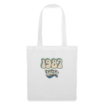 1987 Retro Geschenkidee - Stoffbeutel - Weiß - Vorne