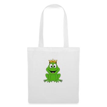 Frosch - König - Tier - Kinder - Stoffbeutel - Weiß - Vorne