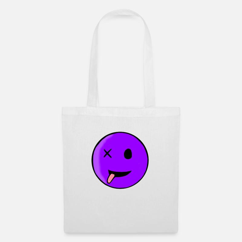 Funny Smilie - Stoffbeutel - Weiß