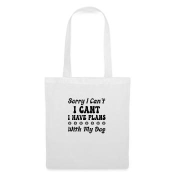 Sorry I Can't I Have Plans With My Dog. - Sac en tissu - blanc - Devant