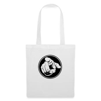 Hand with index finger pointing finger at other - Tote Bag - white - Front