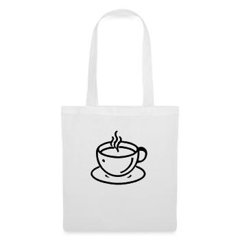 tasse à café café thé - Sac en tissu - blanc - Devant