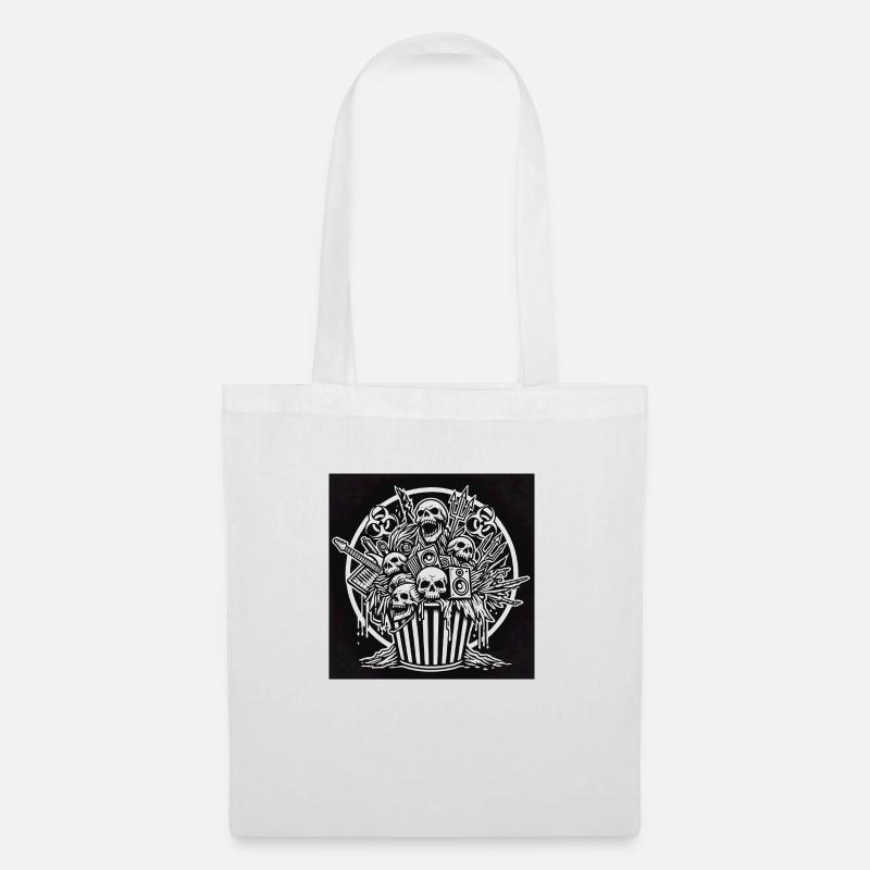 Skull Combo in a Mug - Tote Bag - white