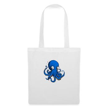 Octopus Drawing Blue - Tote Bag - white - Front
