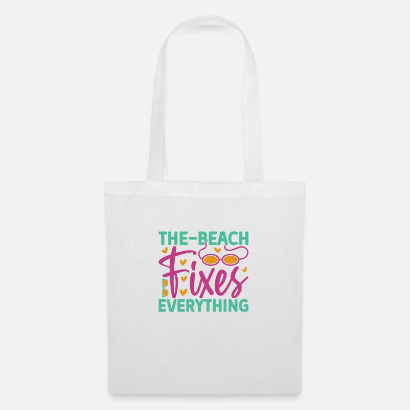 The-Beach-Fixes-Everything - Tote Bag - white