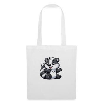 Enfant raton laveur - Sac en tissu - blanc - Devant