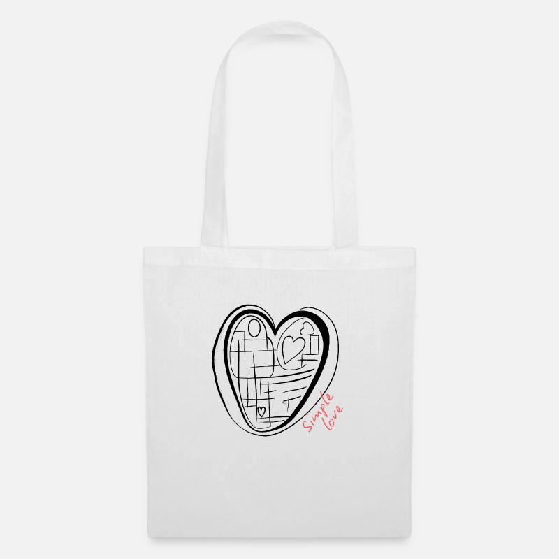 Aimez tout simplement - Sac en tissu - blanc