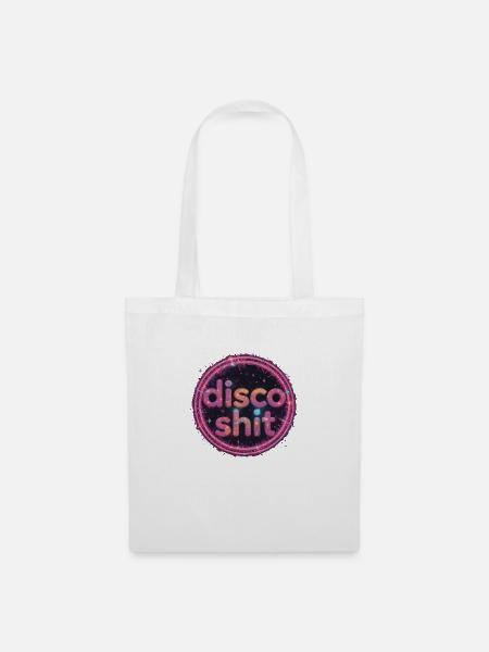 disco shit 053259 - Stoffbeutel - Weiß