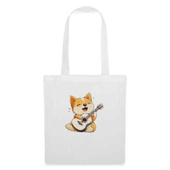 Dog Guitar Guitarist - Tote Bag - white - Front
