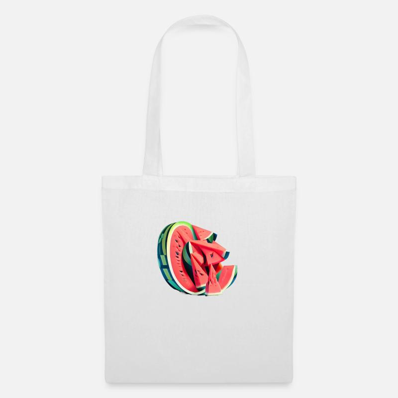 Pastèque en morceaux - Sac en tissu - blanc