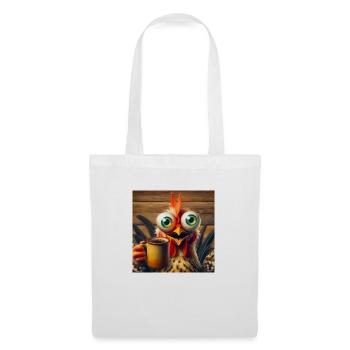 Poulet - Sac en tissu - blanc - Devant