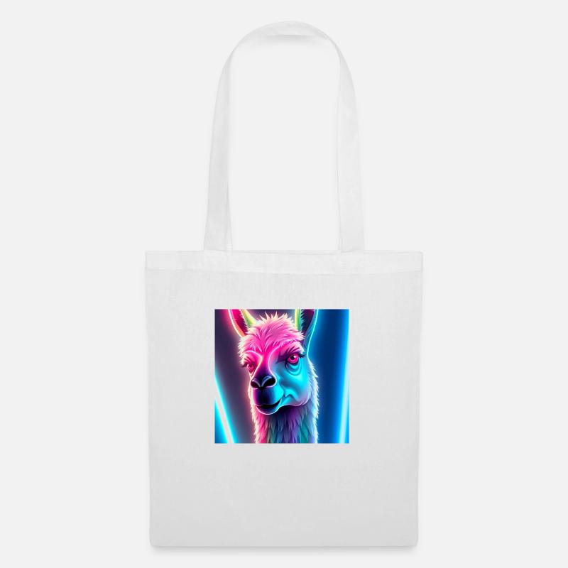 Neon llama - Tote Bag - white
