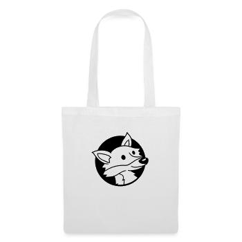 Fox Hole Red Fox Wild Animal Peeps Face Head - Tote Bag - white - Front