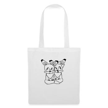 2 Foxes Couple In Love Two Friends Love Team Cute - Tote Bag - white - Front