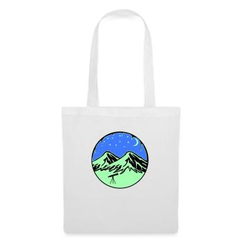 Télescope des montagnes du ciel étoilé - Sac en tissu - blanc - Devant