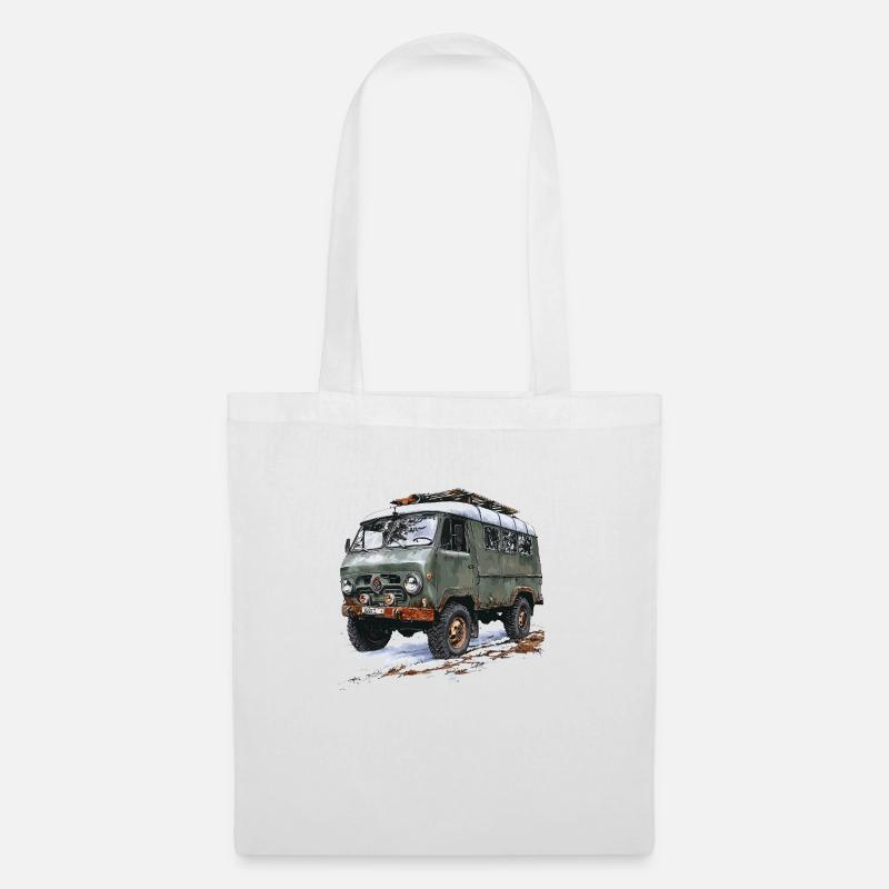 Buchanka Бучанка UAZ Bus Russia Бучанка УАЗ - Stoffbeutel - Weiß