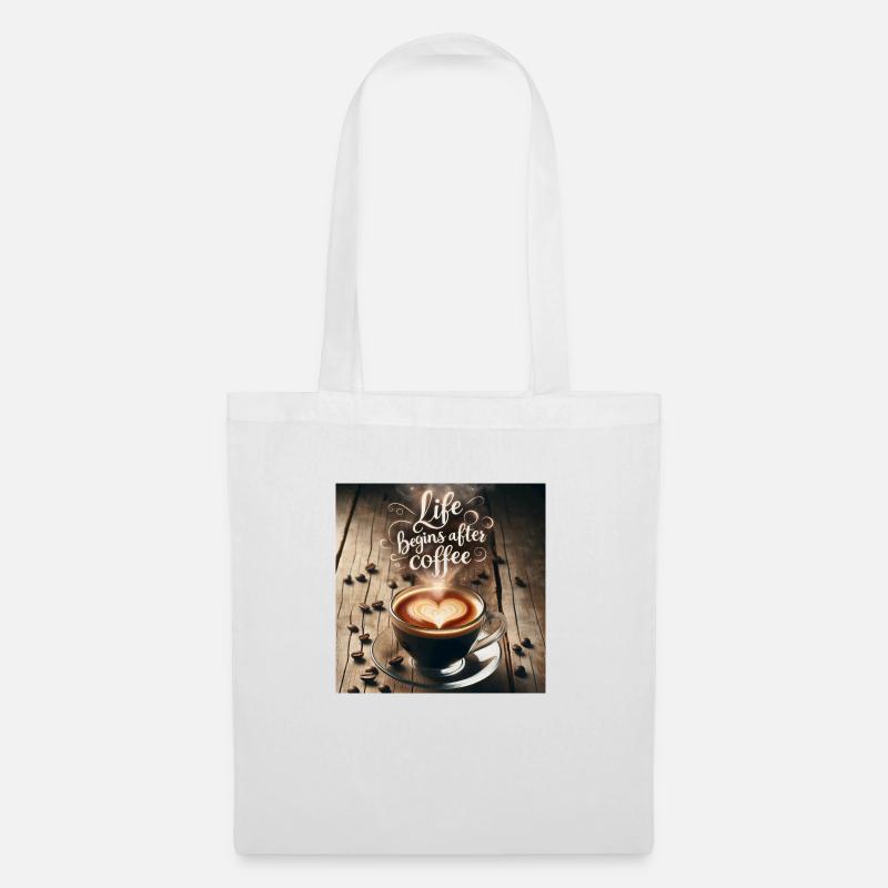 Image du café - Sac en tissu - blanc