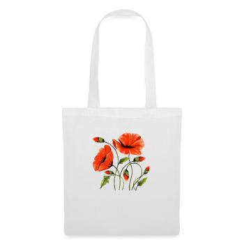 Blumen - Stoffbeutel - Weiß - Vorne