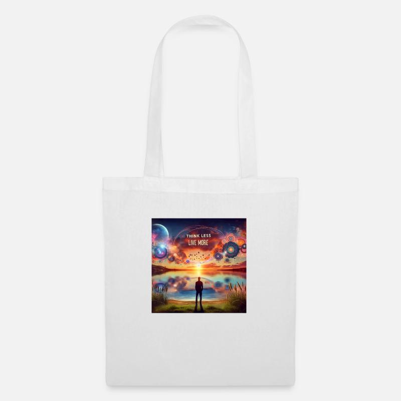 Think Less Live More - Tote Bag - white