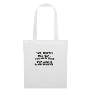 Bananenplantage - Stoffbeutel - Weiß - Vorne
