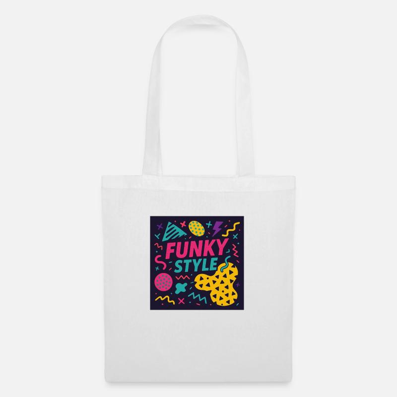 Funky Style – Memphis Madness - Stoffbeutel - Weiß