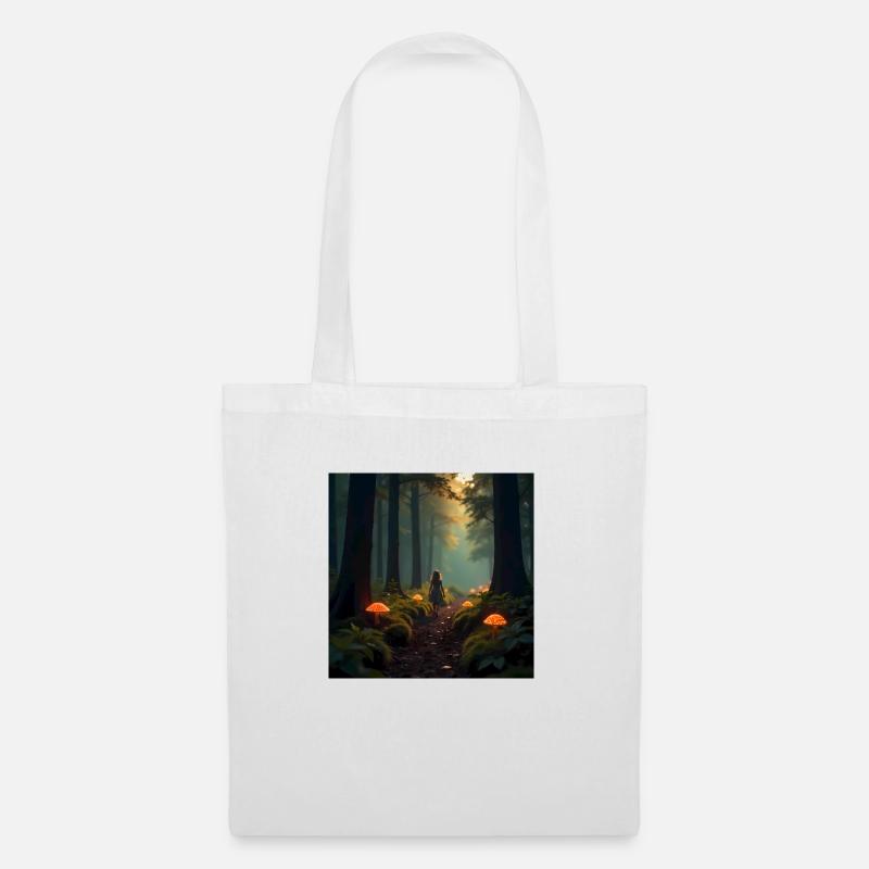 The Glowing Path – Into the Enchanted Forest - Tote Bag - white