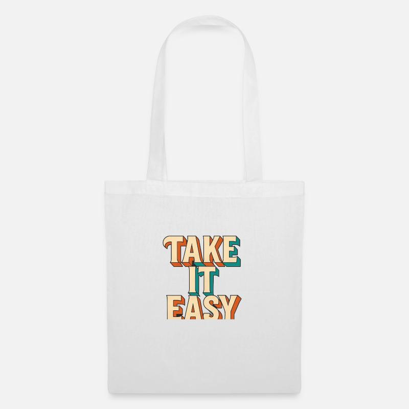Take it easy - Stoffbeutel - Weiß