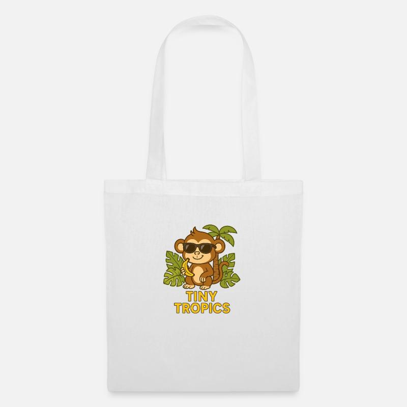 Tiny Tropics – Monkey - Tote Bag - white