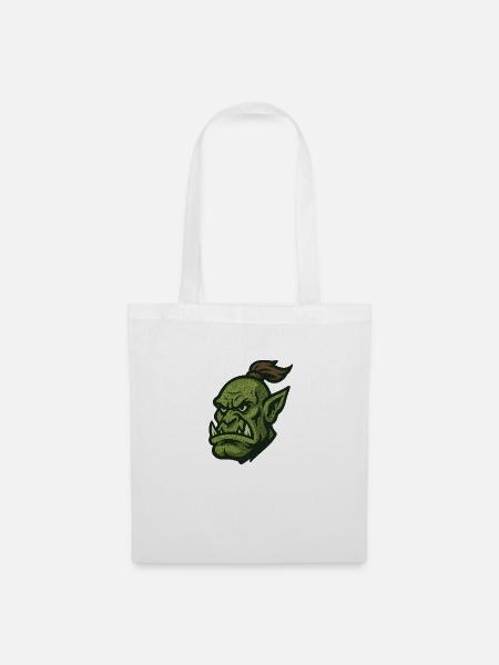 Ork Krieger - Stoffbeutel - Weiß