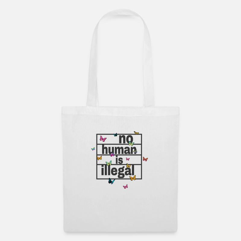 no human is illegal - The Original - Stoffbeutel - Weiß