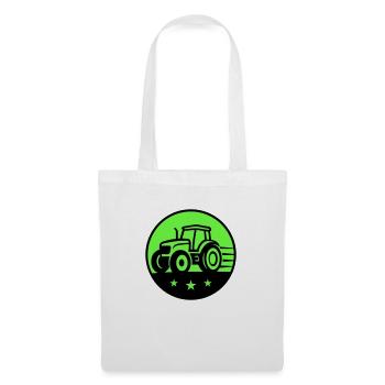 Agriculteur tracteur - Sac en tissu - blanc - Devant