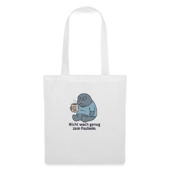 Manatee - müde - Stoffbeutel - Weiß - Vorne