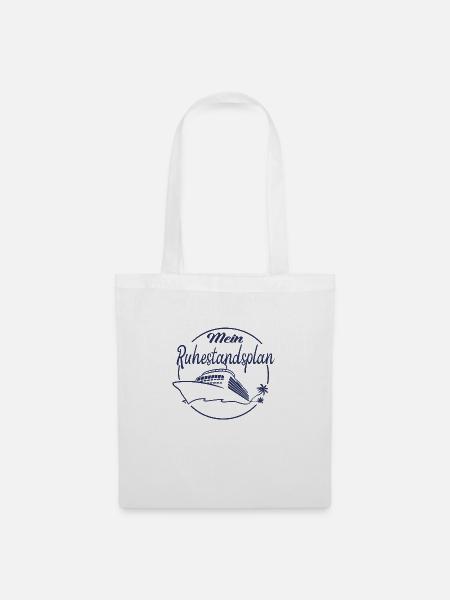 Mein Ruhestandsplan – Damen Kreuzfahrt Shirt - Stoffbeutel - Weiß