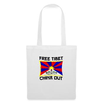 free Tibet - Stoffbeutel - Weiß - Vorne