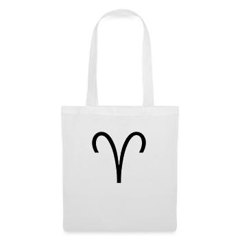 Widder Sternzeichen Kalender Symbol - Stoffbeutel - Weiß - Vorne