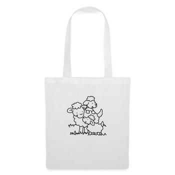 a family of sheep - 1 color - Tote Bag - white - Front