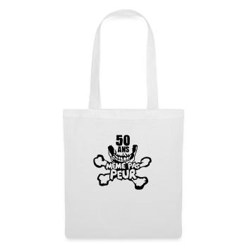 50 ans meme pas peur anniversaire - Sac en tissu - blanc - Devant