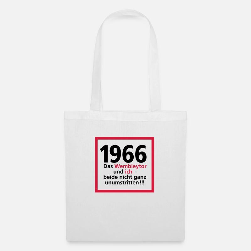 Jahrgang 1966 Wembleytor - Stoffbeutel - Weiß