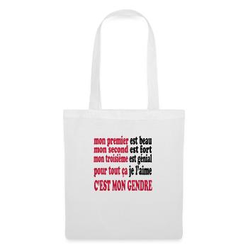 Mon gendre est beau - Stoffbeutel - Weiß - Vorne