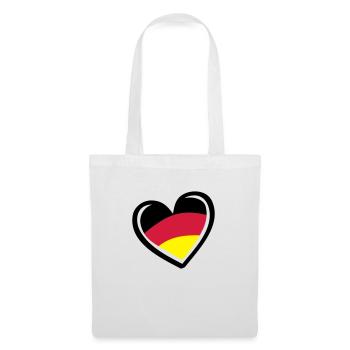 herz deutschland - Stoffbeutel - Weiß - Vorne