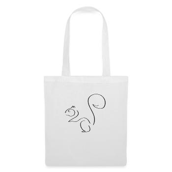 Squirrel Line Art - Minimaliste - Sac en tissu - blanc - Devant