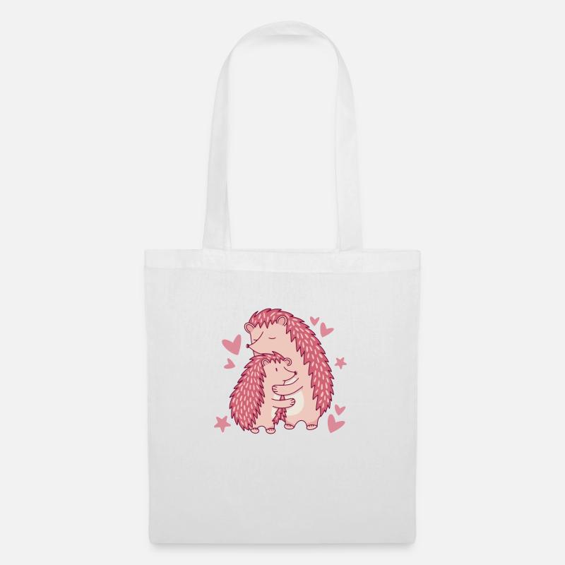 Hérisson Hérisson Graphique Hérisson - Sac en tissu - blanc