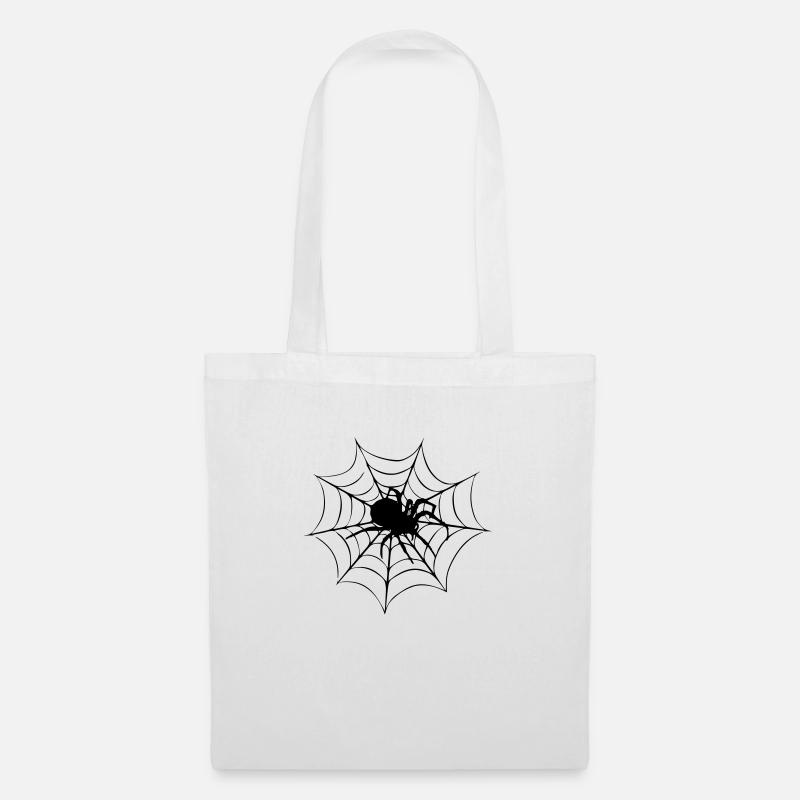 Spider on web | Spider web | Halloween | Horror - Tote Bag - white